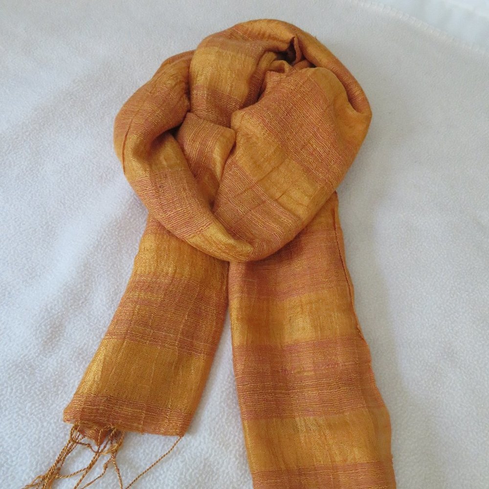Orange Silk Scarf
